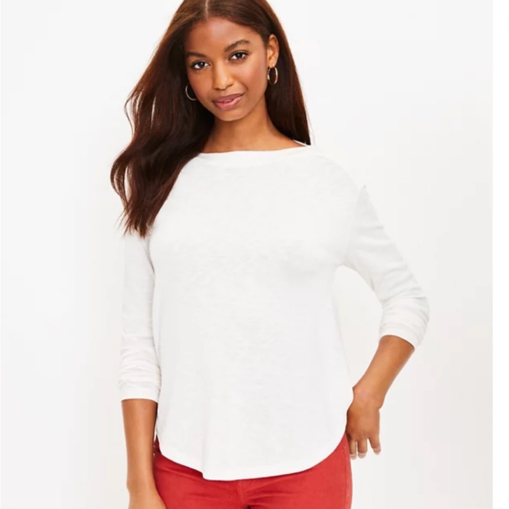 Boatneck top 3/4 sleeve